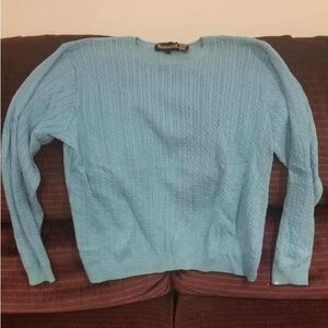 Light Blue Cable Knit Sweater